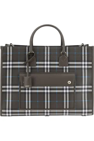 Burberry Torebki, Kobieta, Szary, ONE SIZE, Elegancka Torba z Kratą