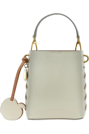 Stella McCartney Torebki, Kobieta, Szary, ONE SIZE, Elegancka Mini Bucket Bag z uroczym dodatkiem