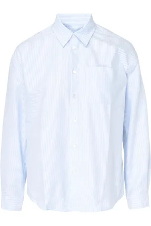 A.P.C. Bluzki, Kobieta, Niebieski, M, Bawełna, Koszula Chemise Boyfriend z Logo