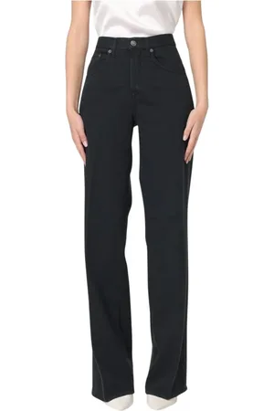 Dondup Jeansy, Kobieta, Czarny, W25, Czarne Jeansyy Wide Leg dla Kobiet