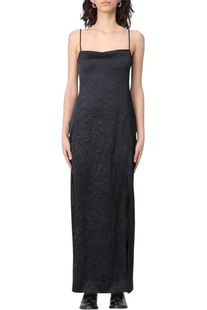 Ganni Sukienki, Kobieta, Czarny, M, Elegancka Czarna Sukienka Maxi