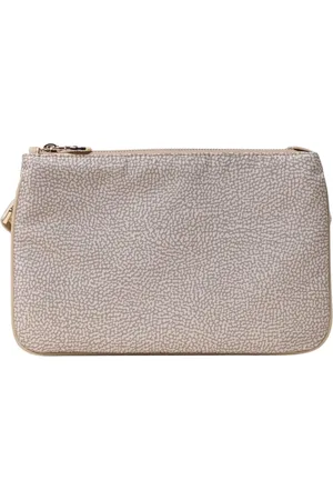 Borbonese Torebki, Kobieta, Beżowy, ONE SIZE, Elegancka Torba na Ramię z Teksturowanym Wykończeniem