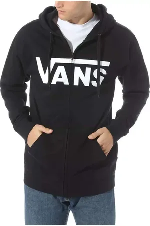 Vans Bluzy, Mężczyzna, Czarny, L, Klasyczny Zip Hoodie