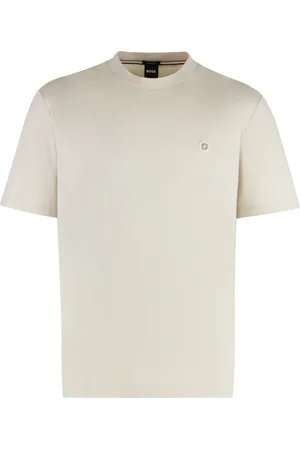 HUGO BOSS Koszulki, Mężczyzna, Biały, 3XL, T-shirt z okrągłym dekoltem z bawełny z ściągaczem