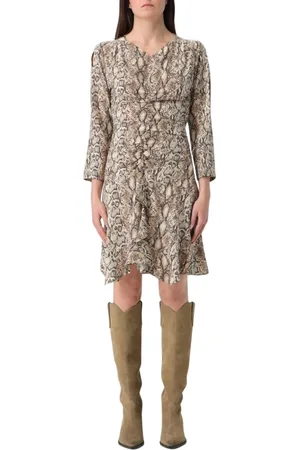 Isabel Marant Sukienki, Kobieta, Beżowy, M, Elegancka Mini Sukienka