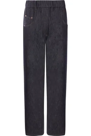 Brunello Cucinelli Jeansy, Kobieta, Niebieski, M, Bawełna, Bawełniane jeansy o prostym kroju Made in Italy