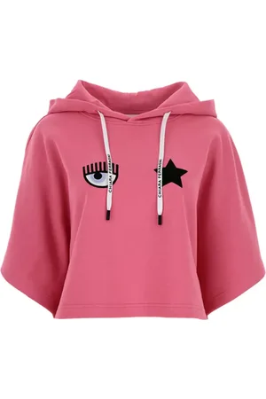 Chiara Ferragni Bluzy, Kobieta, Różowy, L, Bawełna, Oversized Hoodie