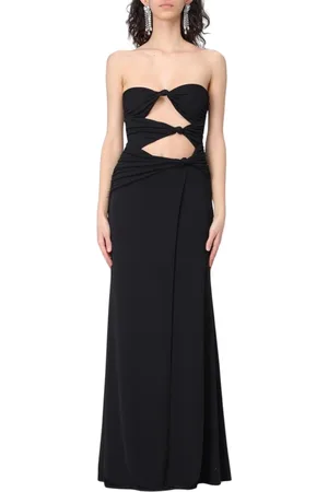 ANIYE BY Sukienki, Kobieta, Czarny, S, Czarna Sukienka Maxi z Węzłowym Detalem