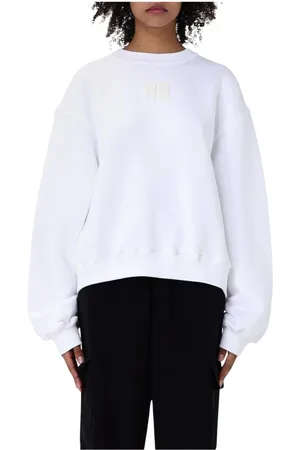 Alexander Wang Bluzy, Kobieta, Biały, M, Biała Bluza z Logo