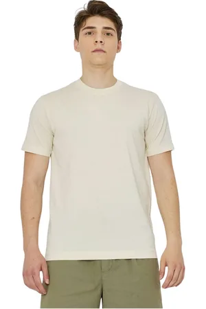 John Richmond Koszulki, Mężczyzna, Beżowy, M, Bawełna, T-shirt z logo aplikowanym na tyle