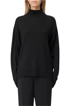 Armani Exchange Swetry, Kobieta, Czarny, S, Czarny Sweter Z Modnym Wzorem