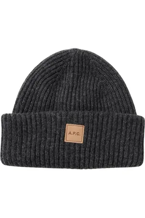 A.P.C. Akcesoria, Kobieta, Szary, S, Szary Zestawiony Dzianinowy Beanie Czapka