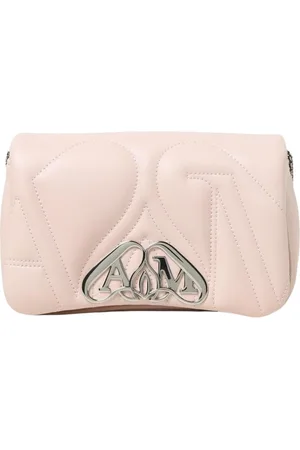 Alexander McQueen Torebki, Kobieta, Beżowy, ONE SIZE, Pikowana Mini Torba na Ramię