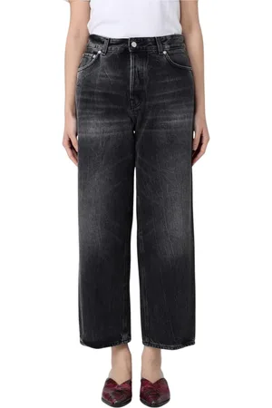 haikure Jeansy, Kobieta, Czarny, W25, Czarne Straight-Leg Jeansy