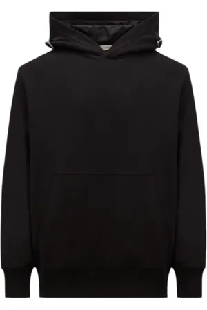Moncler Bluzy, Mężczyzna, Czarny, L, Nylon, Bluza z kapturem z regulacją i logo