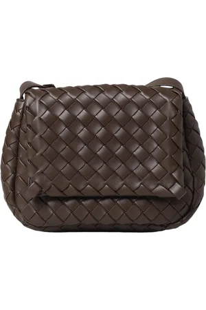 Bottega Veneta Torebki, Mężczyzna, brązowy, ONE SIZE, Luksusowa pleciona skórzana torba na ramię