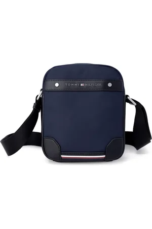 Tommy Hilfiger Torebki, Mężczyzna, Niebieski, ONE SIZE, Niebieska Torba na Ramię z Zamkiem