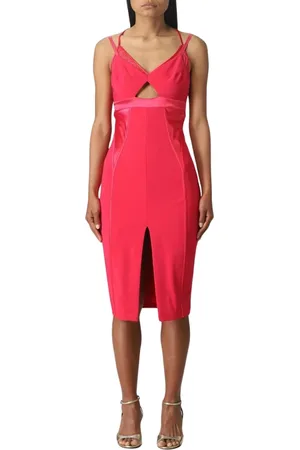 Elisabetta Franchi Sukienki, Kobieta, Różowy, M, Fuksjowa Sukienka Bodycon