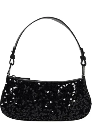 Coccinelle Torebki, Kobieta, Czarny, ONE SIZE, Czarna Mini Kopertówka z Cekinami