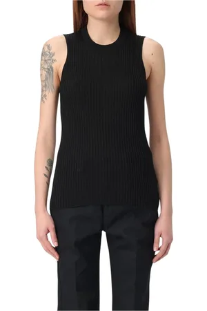 Jil Sander Koszulki, Kobieta, Czarny, M, Elegancki Sweter bez Rękawów