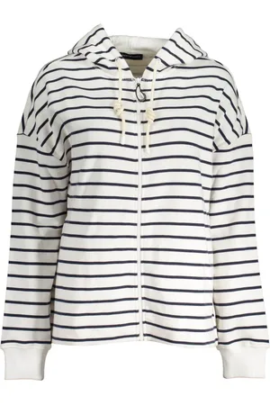 North Sails Bluzy, Mężczyzna, Biały, M, Bawełna, Stylowy bluza z kapturem w białym