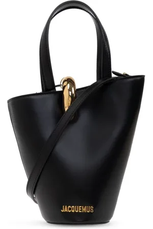 Jacquemus Torebki, Kobieta, Czarny, ONE SIZE, Bawełna, Czarna Torba typu Bucket Bag