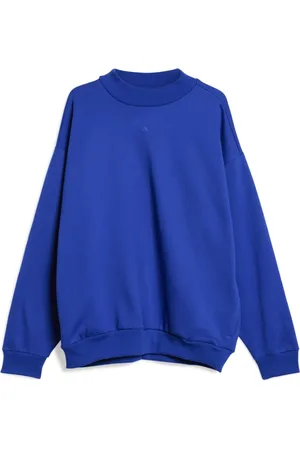 adidas Bluzy, Mężczyzna, Niebieski, M, Niebieski Sweter z Okrągłym Dekoltem