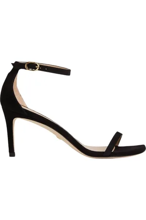 Stuart Weitzman Buty, Kobieta, Czarny, 38 1/2 EU, Zamsz, Nudistcurve 75 Sandal