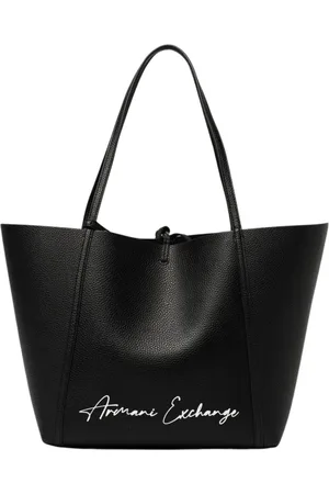 Armani Exchange Torebki, Kobieta, Czarny, ONE SIZE, Czarna Torba z Teksturą