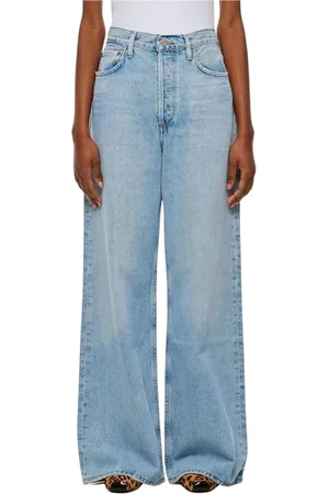 AGOLDE Jeansy, Kobieta, Niebieski, W27, Gnawed Wide Leg Jeansy