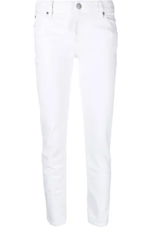 Dsquared2 Jeansy, Kobieta, Biały, S, Bawełna, Białe jeansy skinny Bull