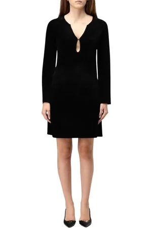 Emporio Armani Sukienki, Kobieta, Czarny, M, Czarna Sukienka A-line Mini