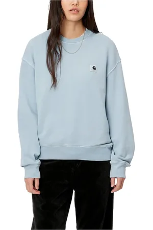 Carhartt Bluzy, Kobieta, Niebieski, M, Bawełna, Bluza Nelson Dusty Ice