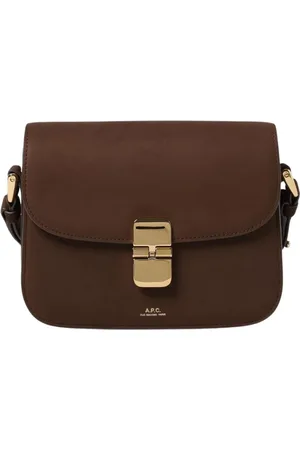 A.P.C. Torebki, Kobieta, brązowy, ONE SIZE, Brązowa Skórzana Torba na Ramię
