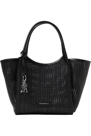 Emporio Armani Torebki, Kobieta, Czarny, ONE SIZE, Czarna Torba Torebka Skórzana Stylowa
