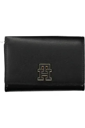 Tommy Hilfiger Akcesoria, Kobieta, Czarny, ONE SIZE, Portfel Damski Czarny z Przegródkami