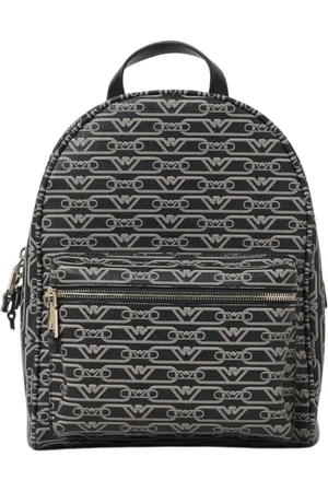 Emporio Armani Torebki, Kobieta, Wielobarwność, ONE SIZE, Czarny Plecak z Logo Stylowy Funkcjonalny Dodatek