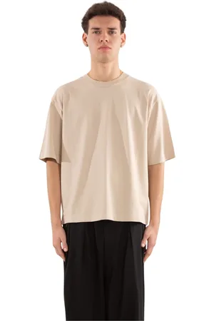 Seven Gauge Koszulki, Mężczyzna, Beżowy, 2XL, Boxy Tee z ciężkiego dżerseju