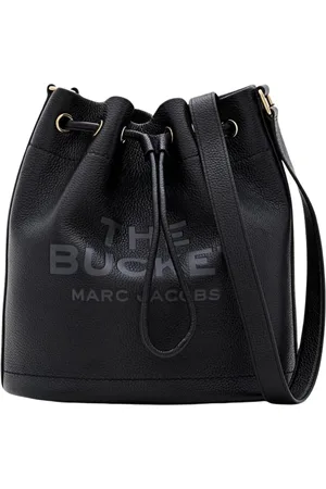Marc Jacobs Torebki, Kobieta, Czarny, ONE SIZE, Czarna Torba Wiaderko Zamykanie na Sznurek Crossbody