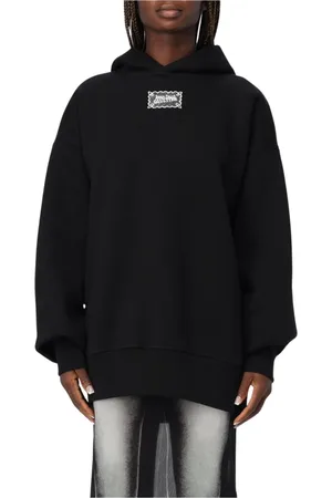 Jean Paul Gaultier Bluzy, Kobieta, Czarny, L, Czarny Stylowy Sweter Luźny Fason