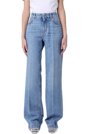 Dolce & Gabbana Jeansy, Kobieta, Niebieski, XS, Stylowe Niebieskie Jeansyy Wide Leg