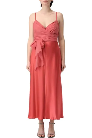 Alberta Ferretti Sukienki, Kobieta, Różowy, S, Szyfon, Elegancka Fioletowa Szyfonowa Sukienka A-Linii