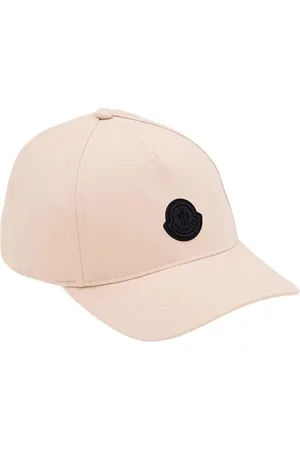 Moncler Akcesoria, Kobieta, Różowy, ONE SIZE, Luksusowa Biała Czapka Baseballowa