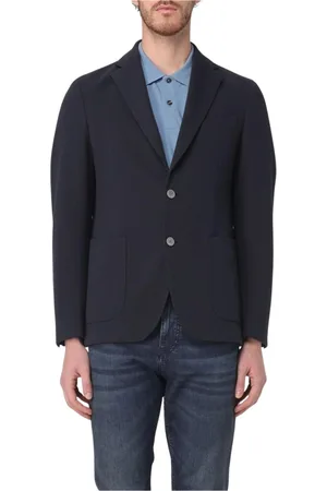 HUGO BOSS Kurtki, Mężczyzna, Niebieski, 2XL, Nowoczesna Granatowa Marynarka
