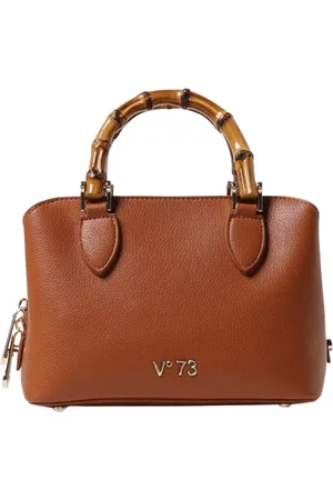 V°73 Torebki, Kobieta, brązowy, ONE SIZE, Bambus, Elegancka torba z uchwytem z bambusa