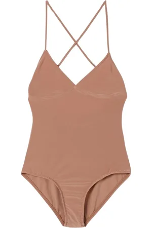 Norma Kamali Koszulki, Kobieta, Beżowy, S, Elegant Sleeveless Bodysuit