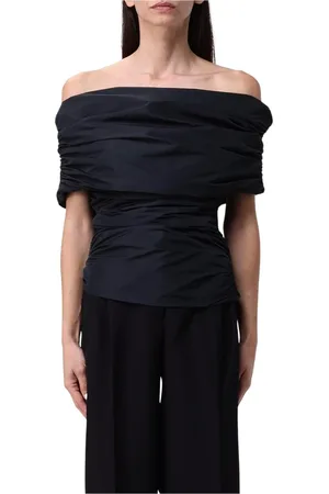 COPERNI Bluzki, Kobieta, Czarny, S, Czarny Elegancki Top z Odkrytymi Ramionami