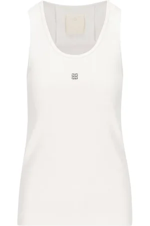 Givenchy Koszulki, Kobieta, Biały, XS, Wiązany bawełniany top