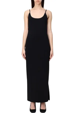 Emporio Armani Sukienki, Kobieta, Czarny, M, Elegancka Czarna Sukienka