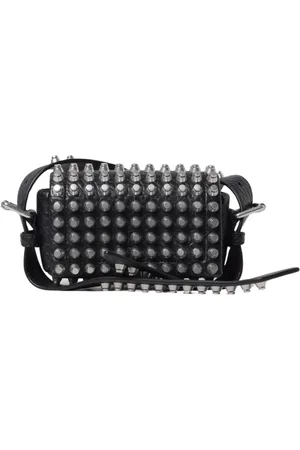 Alexander Wang Torebki, Kobieta, Czarny, ONE SIZE, Pikowana skórzana torba na ramię z łańcuchem
